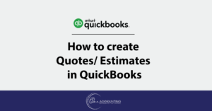 How to create quotes in quickbooks