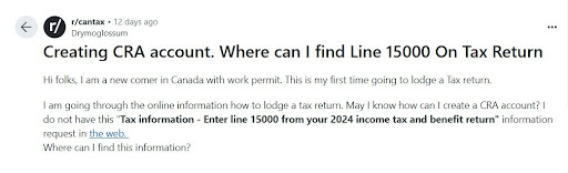 creating CRA Account reddit conversations