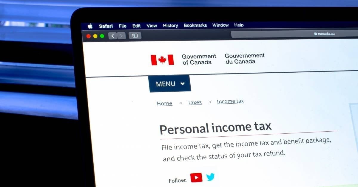 personal income tax payment to CRA