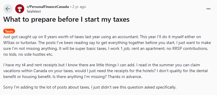 reddit personal tax discussions